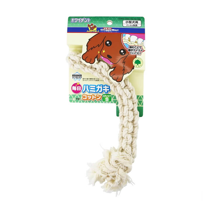 ドギーマン 犬用おもちゃ 毎日ハミガキコットン スティック S