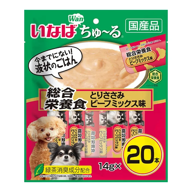 いなば 犬用おやつ ちゅ~る 総合栄養食 とりささみ ビーフミックス