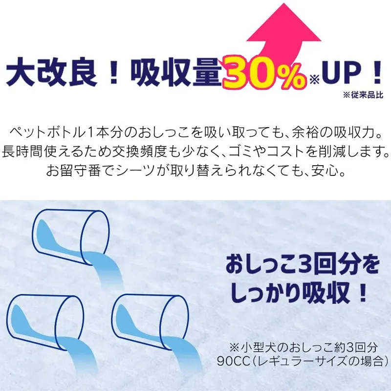 アイリスオーヤマ 超吸収12時間交換不要ペットシーツ厚型ワイド42枚入